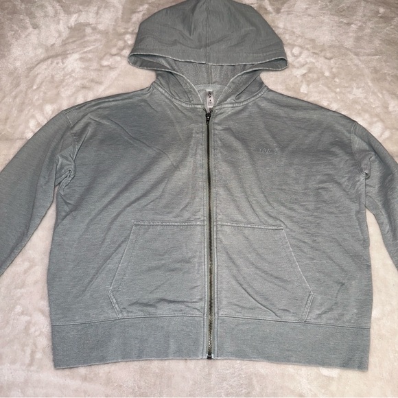 RVCA Sage Green Full Zip Up Hoodie Sweatshirt Size Small - Picture 6 of 16